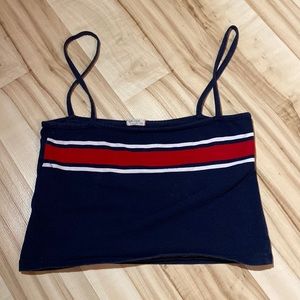 Spaghetti strapped crop top